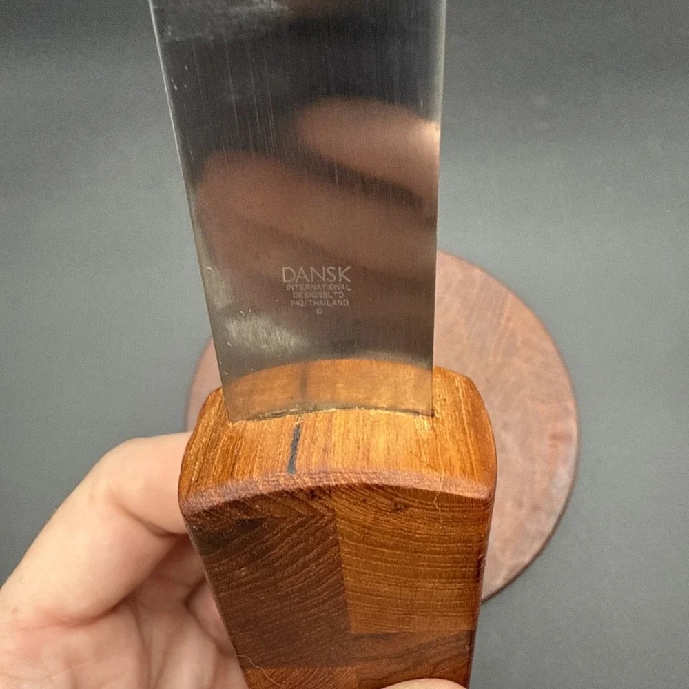 VTG Jens Quistgaard for Dansk Teak Cheese Cutting Board with Built in Knife 11.5